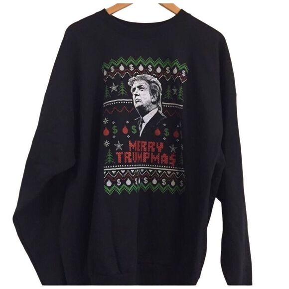 Donald Trump Christmas Crewneck sweatshirt Size XXL - Picture 1 of 1